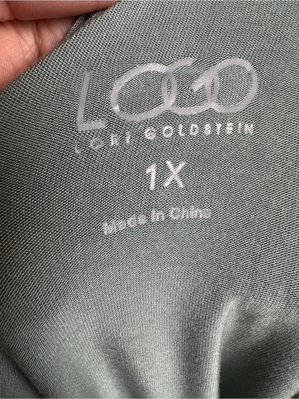 🩵 LOGO Lori Goldstein 1X Blue Green Layered Hem Swing Tunic Tank Top - Picture 8 of 9